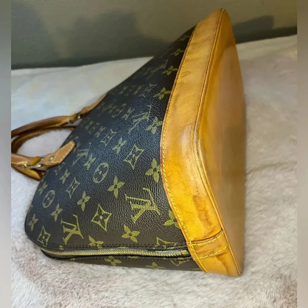 Louis Vuitton Alma PM Monogram Canvas Satchel Bag Vintage France Gifts For Her - Picture 8 of 15
